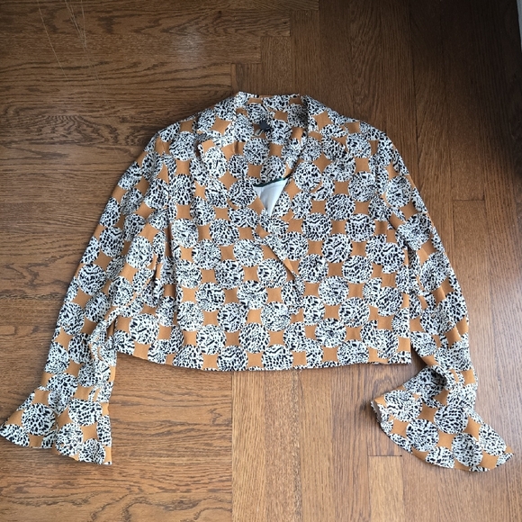 Topshop Cropped Double Breasted Jacket Size 10 - Picture 2 of 10